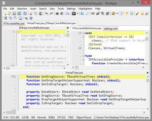 Notepas 0.9.41 - náhled