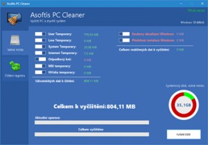 Asoftis PC Cleaner - náhled