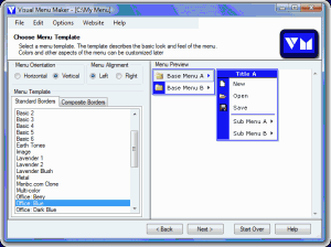 Visual Menu Maker 5.1 - náhled