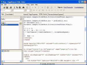 PageBreeze Free HTML Editor 4.0b - náhled