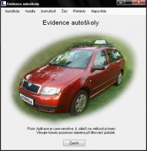 Evidence autoškoly 3.2.0.1 - náhled