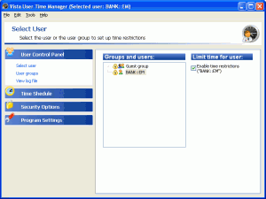 Kids PC Time Administrator 4.9.3.7 - náhled