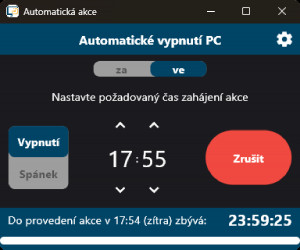 Automatická akce - náhled
