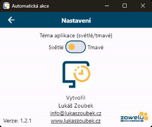 Automatická akce - náhled