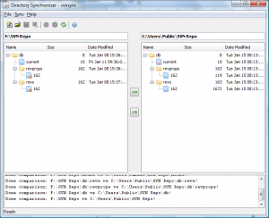 DirSync 0.3 - náhled