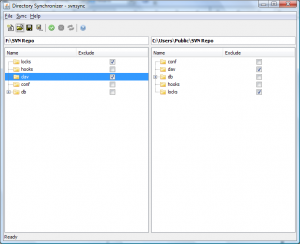 DirSync 0.3 - náhled
