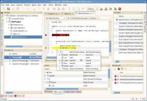 MonoDevelop 3.0.5 - náhled