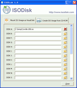 ISODisk 1.1 - náhled