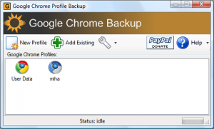 Google Chrome Backup 1.8.0.141 - náhled