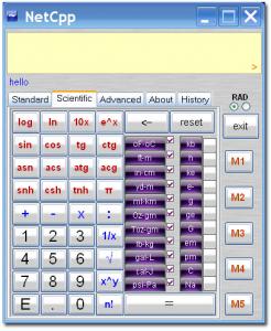 netcppcalc 1.0 - náhled
