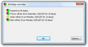 Birthday Reminder Portable 1.61 - náhled