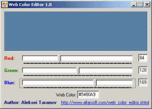 Web Color Editor 1.0 - náhled