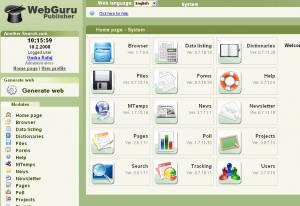 WebGuru Publisher 2.0.4 - náhled