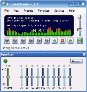 TinyWebRadio 2.3 - náhled