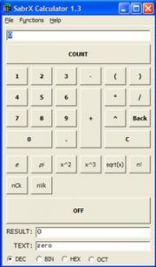 SabrX Calculator 1.3 - náhled