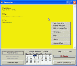 M-Minder 3.2 - náhled