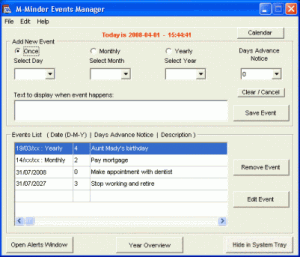 M-Minder 3.2 - náhled