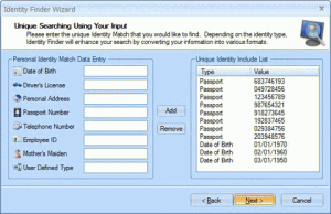 Identity Finder 6.2 - náhled