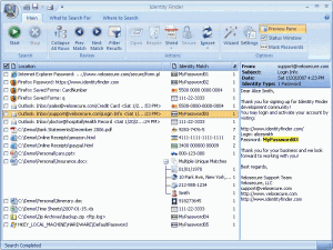 Identity Finder 6.2 - náhled
