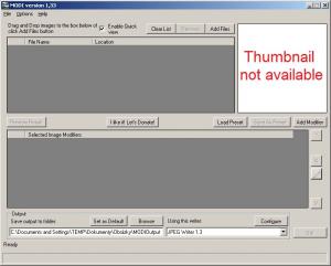 MODI - Batch Image Processor 1.33 - náhled