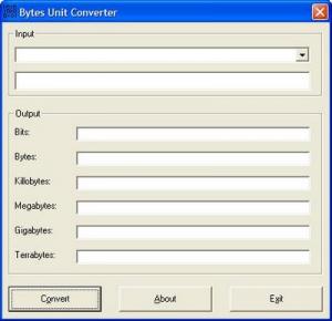 Bytes Unit Converter 1.0 - náhled