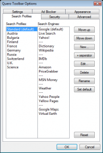 Quero Toolbar 5.0.0.4 - náhled