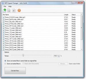 MP3 Speed Changer 3.01 - náhled