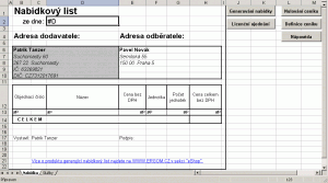 Nabídkový list 1.9 - náhled