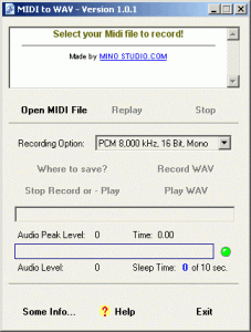 Midi To Wav 1.0.1 - náhled