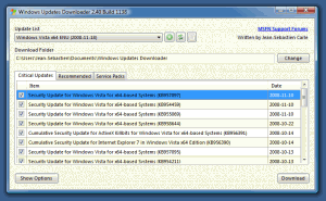 Windows Updates Downloader 2.50 Build 998 - náhled