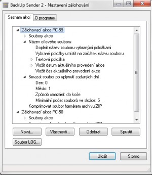 BackUp Sender - náhled