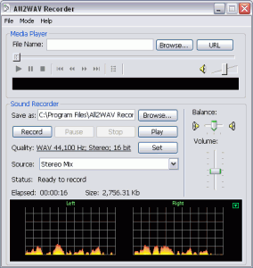 All2WAV Recorder 4.0 - náhled