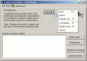 Zvuková pauza - SoundBreak 1.1.1 - náhled