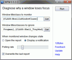 WinFocusMon 0.5.0.0 - náhled