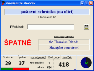Zkoušení ze slovíček - náhled