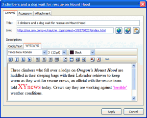 Feed Writer 1.5.3 - náhled
