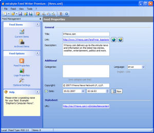 Feed Writer 1.5.3 - náhled