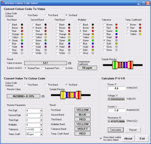 Resistor Colour Code Solver 1.3.1 - náhled