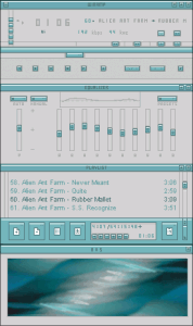 Přehrávač, ekvalizér, playlist a video - náhled