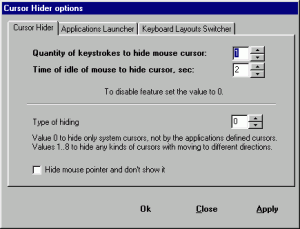 Cursor Hider 1.5.3.2 - náhled