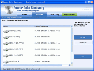 Power Data Recovery 4.5.3 - náhled