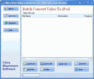 Ultra Video To iPod Converter 2.0.2006.926 - náhled
