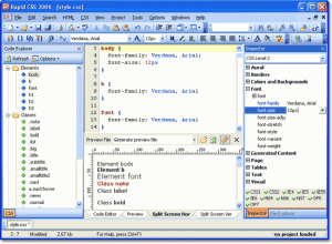 Rapid CSS Editor 2014 12.0 - náhled