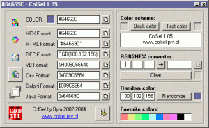 ColSel 1.05 - náhled