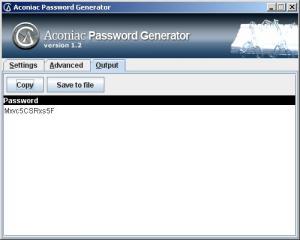 Aconiac Password Generator 1.2 - náhled