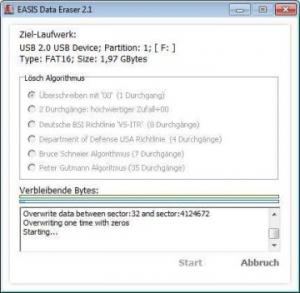 EASIS Data Eraser 2.11 - náhled