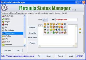 Miranda Status Manager 1.0.3.1 - náhled