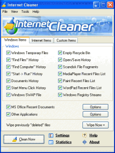 Internet Cleaner 3.5 - náhled