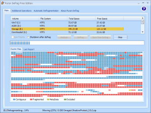 Puran Defrag Free 7.7 - náhled