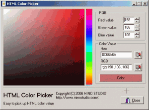 HTML Color Picker - náhled